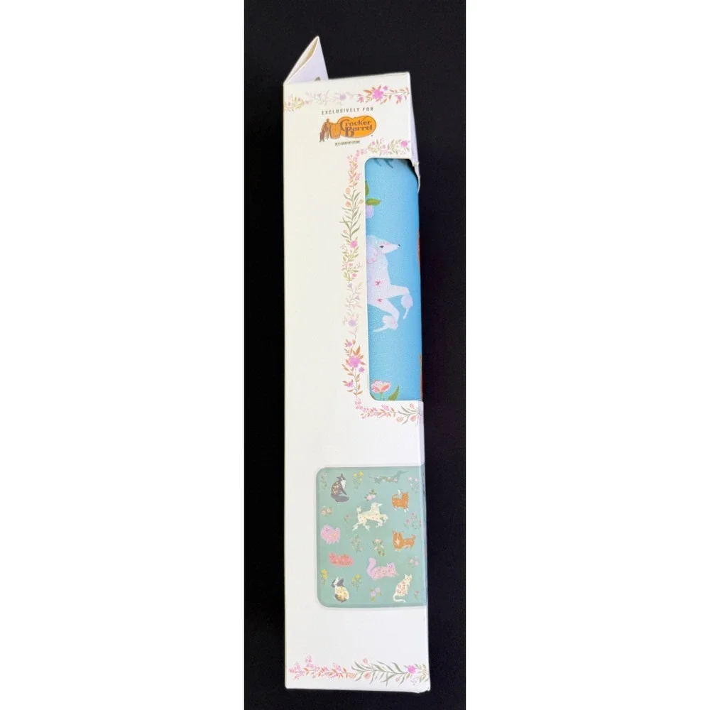 Cracker Barrel Floral Pet XL Desk Mat Non-slip Gaming Mouse Pad Blue Dog Cat NEW